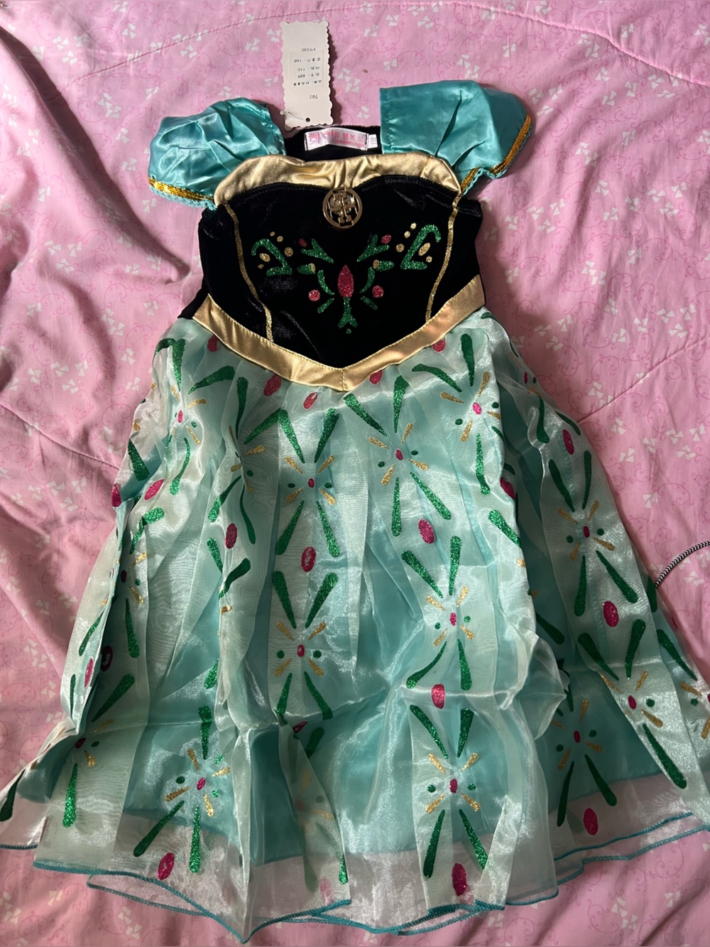 Kids Princess Dress-Up Costume with Floral Details